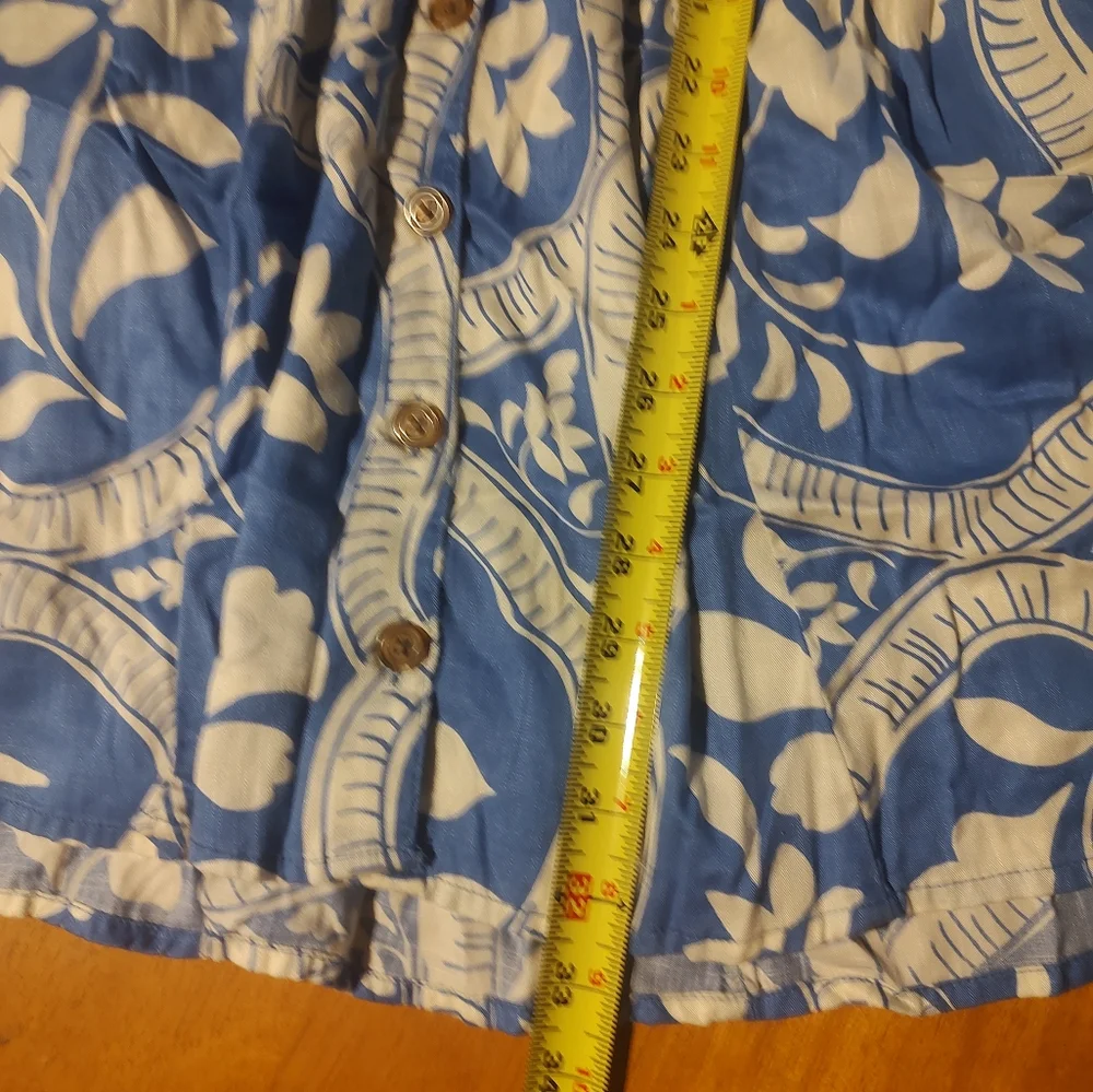 🏵️Marine Layer Floral Blue Button Down Dress - Picture 9 of 9